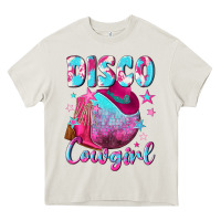 Cream disco cowgirl Heavy Core Tee - NancyCooperArtShop