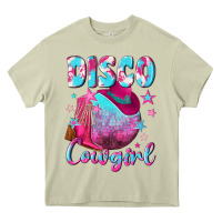 Mossy disco cowgirl Heavy Core Tee - NancyCooperArtShop
