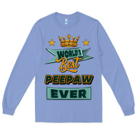 Colony Blue world's best peepaw ever Long Sleeve Tee - Jasminsmagicworld