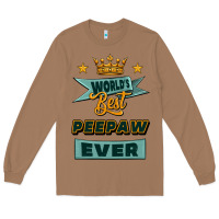 Toasted Coconut world's best peepaw ever Long Sleeve Tee - Jasminsmagicworld