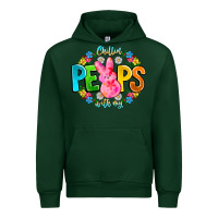 Forest Green Chillin Peeps With My Urban Hoodie - CowhideDigitalArt