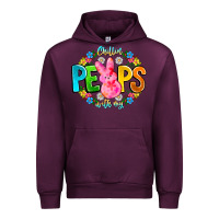 Mauve Wine Chillin Peeps With My Urban Hoodie - CowhideDigitalArt