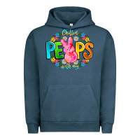 Pigment Midnight Navy Chillin Peeps With My Urban Hoodie - CowhideDigitalArt