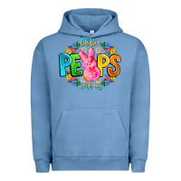 Pigment Pebble Blue Chillin Peeps With My Urban Hoodie - CowhideDigitalArt