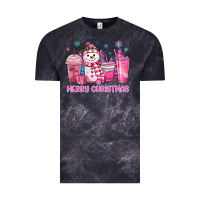 Cloud Black merry christmas snowman coffee cups Vintage Tee - MaliasSmallBusiness