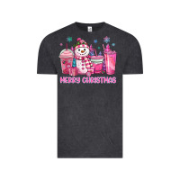 Vintage Black merry christmas snowman coffee cups Vintage Tee - MaliasSmallBusiness
