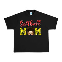 Black Softball Mom Urban Heavy Tee - BundleAndBundleShop