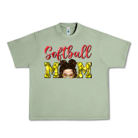 Oil Green Softball Mom Urban Heavy Tee - BundleAndBundleShop