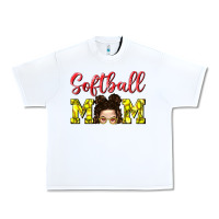 White Softball Mom Urban Heavy Tee - BundleAndBundleShop