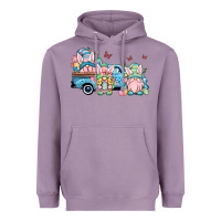 Lavender Easter gnomes truck Heavyweight Hoodie - OliviaCreatesArt