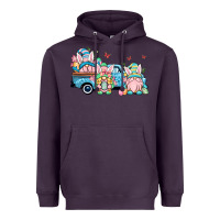Plum Easter gnomes truck Heavyweight Hoodie - OliviaCreatesArt