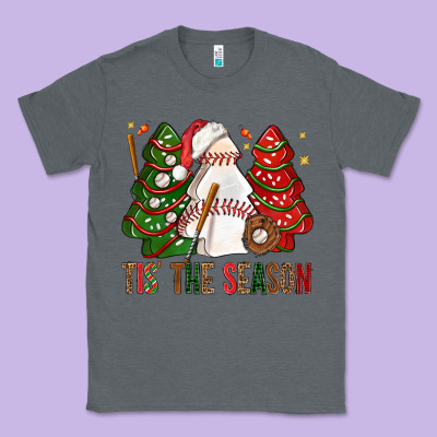 Tis' The Season Baseball Christmas Cakes Bbs Classic Tee Designed By Bundleandbundleshop