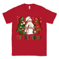 Red tis' the season baseball christmas cakes bbs Classic Tee - BundleAndBundleShop