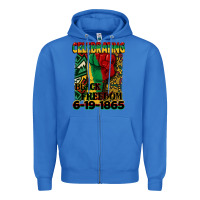 True Royal celebrating black freedom 6 19 1865 juneteenth Zipper Hoodie - CowGirlArtShop