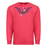 Cardinal Breast Cancer ribbon with angel wings Premium Sweatshirt - FaDigitalArtStudio