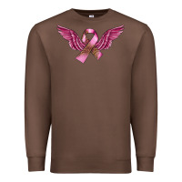 Chestnut Breast Cancer ribbon with angel wings Premium Sweatshirt - FaDigitalArtStudio