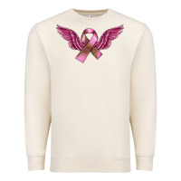 Sandshell Breast Cancer ribbon with angel wings Premium Sweatshirt - FaDigitalArtStudio