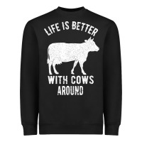 Black Life Is Better With Cows Around Heavyweight Sweatshirt - Bettercallsaul
