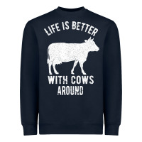 Navy Life Is Better With Cows Around Heavyweight Sweatshirt - Bettercallsaul