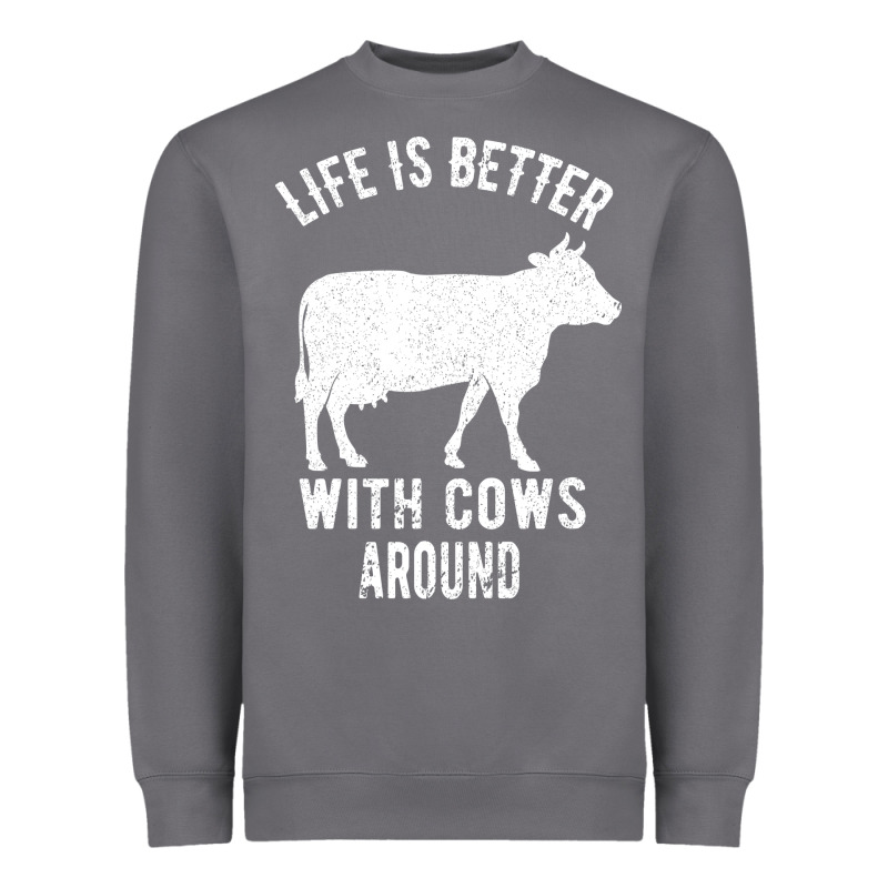 Life Is Better With Cows Around Heavyweight Sweatshirt by Bettercallsaul | Teevron