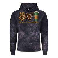 Cloud Black peace love coffee Vintage Hoodie - Jasminsmagicworld