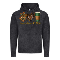 Vintage Black peace love coffee Vintage Hoodie - Jasminsmagicworld