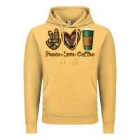 Vintage Mustard peace love coffee Vintage Hoodie - Jasminsmagicworld