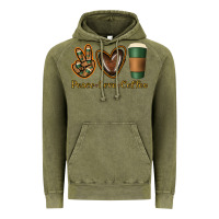 Vintage Olive peace love coffee Vintage Hoodie - Jasminsmagicworld