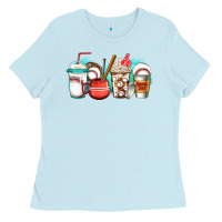 Baby Blue baseball coffee cups Ladies Tee - Jasminsmagicworld