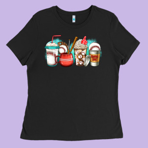 Baseball Coffee Cups Ladies Tee Designed By Jasminsmagicworld