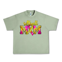 Oil Green Softball Mom Breast Cancer Urban Heavy Tee - BundleAndBundleShop
