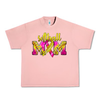 Salmon Softball Mom Breast Cancer Urban Heavy Tee - BundleAndBundleShop