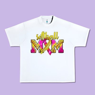 Softball Mom Breast Cancer Urban Heavy Tee Designed By Bundleandbundleshop