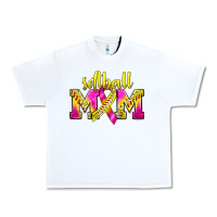 White Softball Mom Breast Cancer Urban Heavy Tee - BundleAndBundleShop