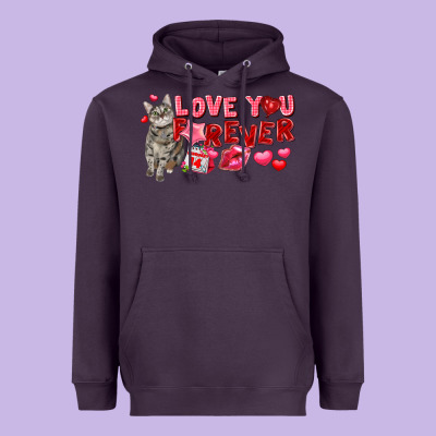 Love You Forever Heavyweight Hoodie Designed By Fadigitalartstudio