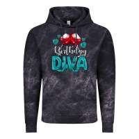Cloud Black birthday diva turquoise Vintage Hoodie - MaliasSmallBusiness