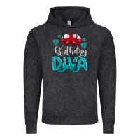 Vintage Black birthday diva turquoise Vintage Hoodie - MaliasSmallBusiness