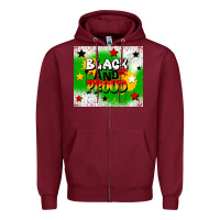 Burgundy black and proud Zipper Hoodie - CowGirlArtShop