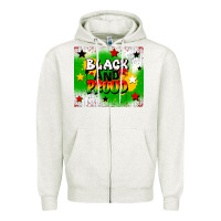 Oatmeal Heather black and proud Zipper Hoodie - CowGirlArtShop