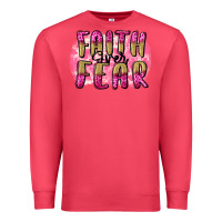 Cardinal Faith over fear  Breast Cancer Awareness Premium Sweatshirt - FaDigitalArtStudio