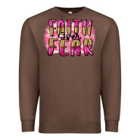 Chestnut Faith over fear  Breast Cancer Awareness Premium Sweatshirt - FaDigitalArtStudio