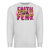 Dove Grey Faith over fear  Breast Cancer Awareness Premium Sweatshirt - FaDigitalArtStudio