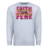 Faith Over Fear  Breast Cancer Awareness Premium Sweatshirt | Teevron