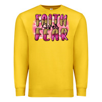 Lemon Faith over fear  Breast Cancer Awareness Premium Sweatshirt - FaDigitalArtStudio