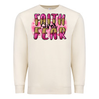 Sandshell Faith over fear  Breast Cancer Awareness Premium Sweatshirt - FaDigitalArtStudio