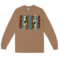 Toasted Coconut tool leather leopard cowhide backround Long Sleeve Tee - RanaPortraitStore