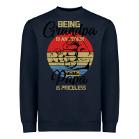 Navy Being Grandpa İs An Honor Being Papa İs Priceless Heavyweight Sweatshirt - Bettercallsaul