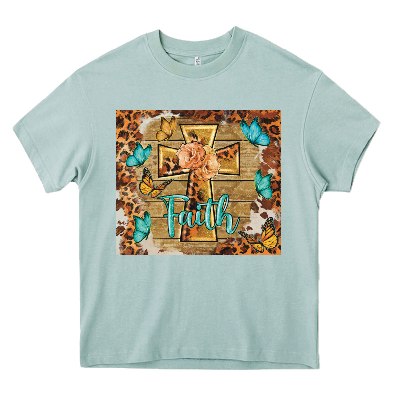 Faith Cross Heavy Core Tee by BarkalooDesign | Teevron