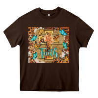 Chocolate Brown faith cross Heavy Core Tee - BarkalooDesign