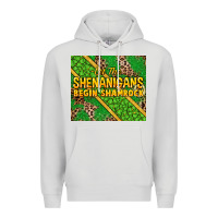 Dove Grey Let the shenanigans begin shamrock tumbler Premium Hoodie - HowdyJamesFarm